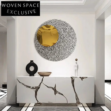 Elegant Round Stainless Steel Mirror Wall Art Decor for Modern Homes