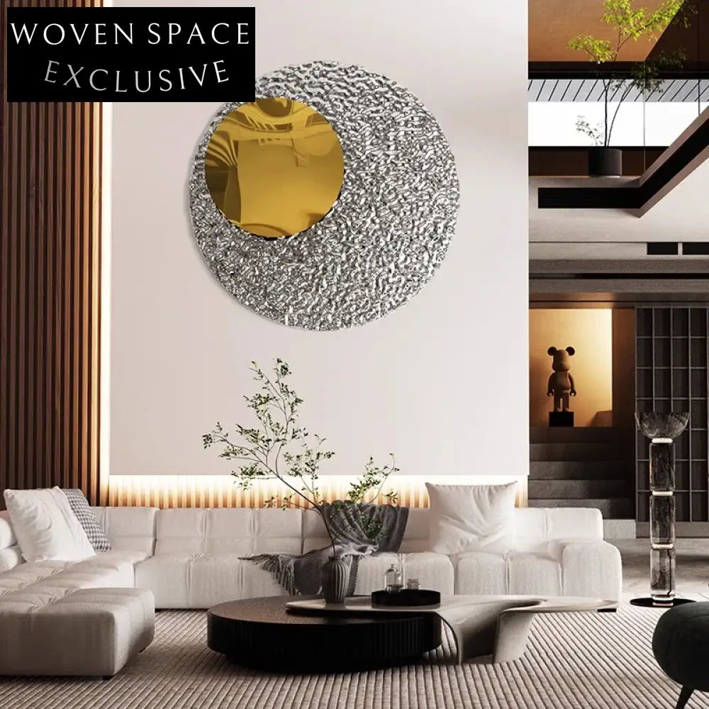 Elegant Round Stainless Steel Mirror Wall Art Decor for Modern Homes