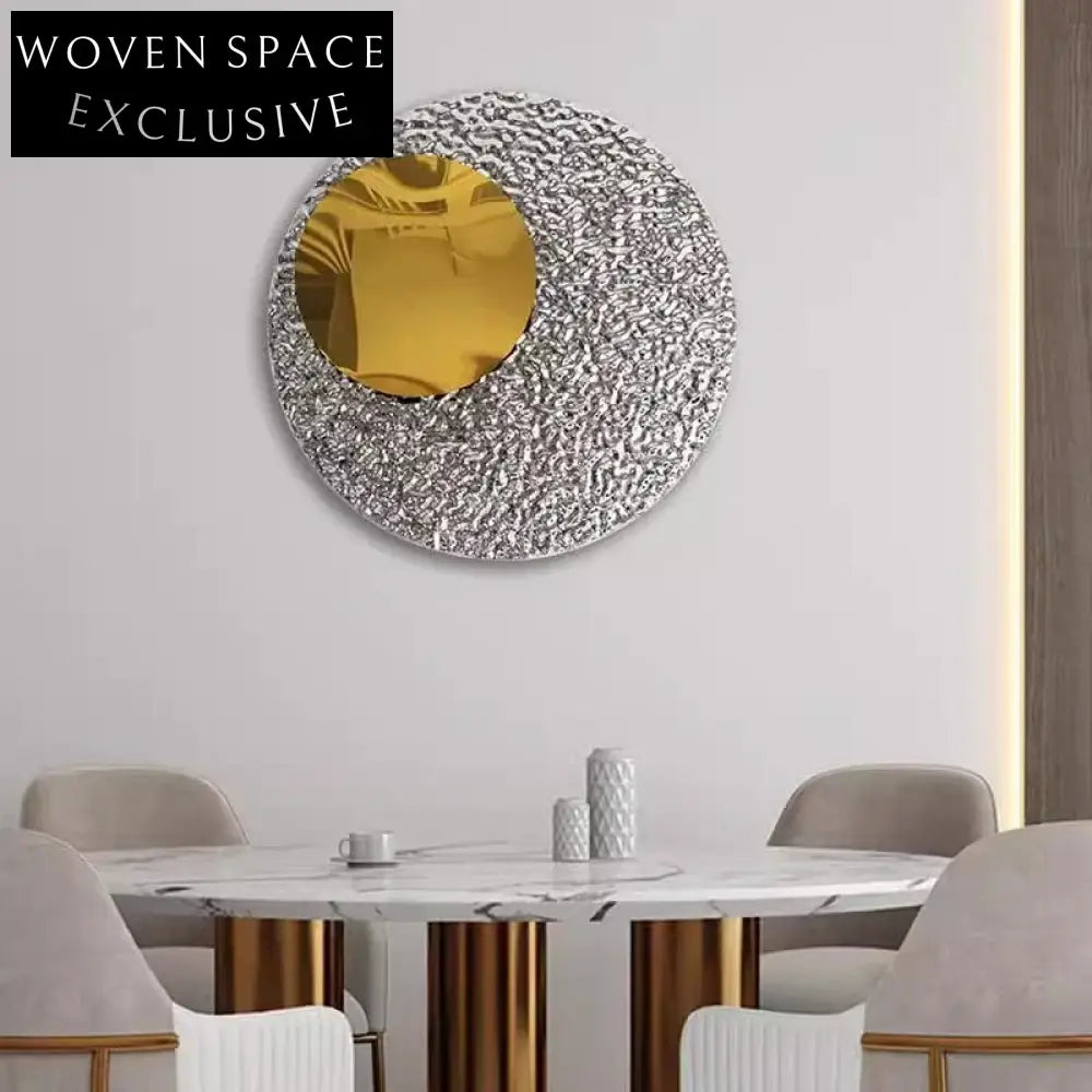 Elegant Round Stainless Steel Mirror Wall Art Decor for Modern Homes