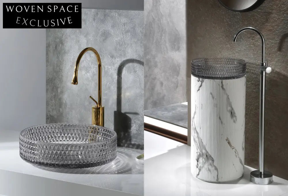 Elegant Round Tempered Glass Vessel Sink Basin for Modern Bathrooms