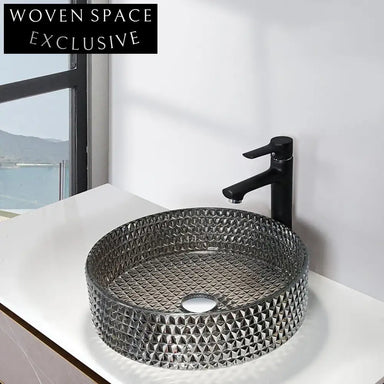 Elegant Round Tempered Glass Vessel Sink Basin for Modern Bathrooms