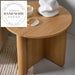 Elegant Round Travertine Marble and Solid Wood Accent Side Table