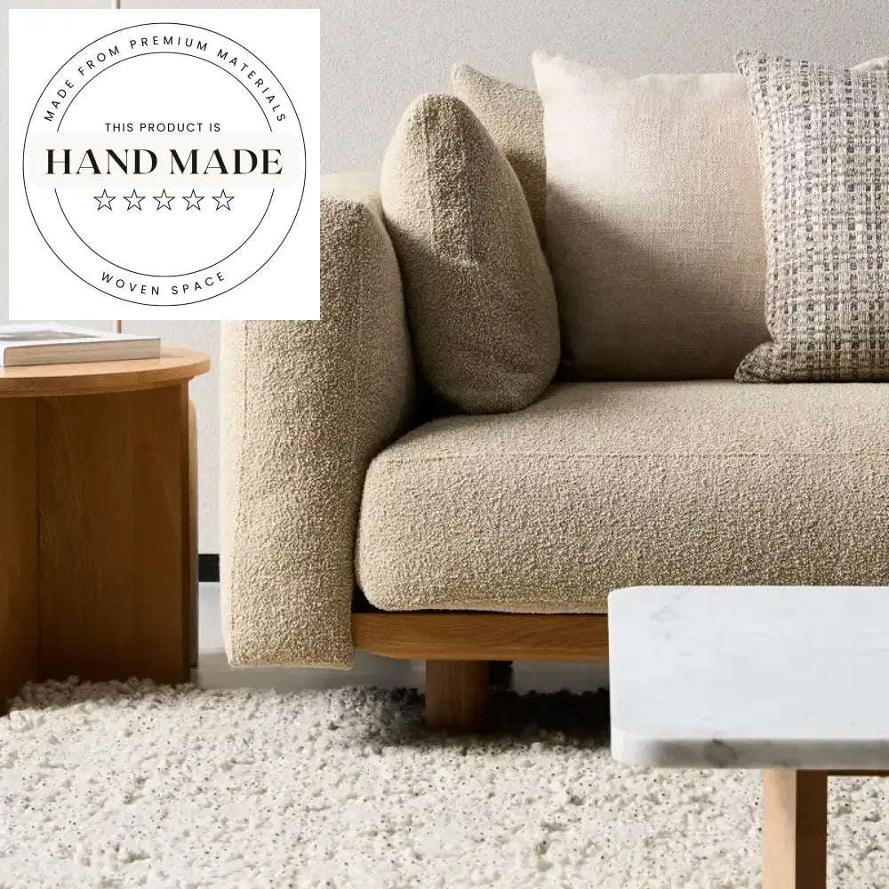 Elegant Round Travertine Marble and Solid Wood Accent Side Table