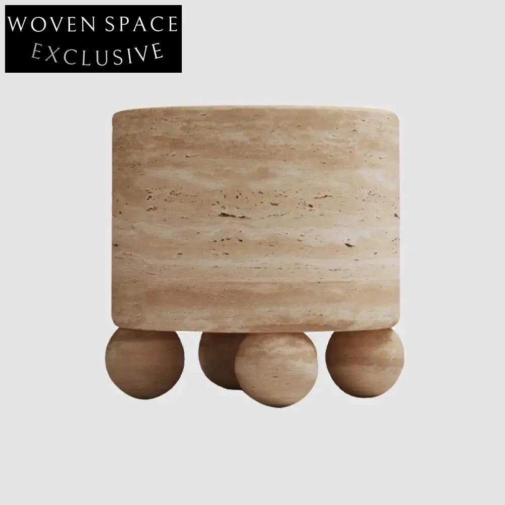 Elegant Round Travertine Marble Coffee Table for Modern Living Room Decor