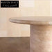 Elegant Round Travertine Natural Marble Dining Table for Luxury Homes