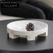 Elegant Round Travertine Serving Tray for Home Decor and Entertaining