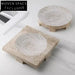 Elegant Round Travertine Serving Tray for Home Decor and Entertaining