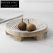 Elegant Round Travertine Serving Tray for Home Decor and Entertaining
