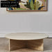 Elegant Round Travertine Stone Wabi Sabi Natural Marble Coffee Table for Modern Homes