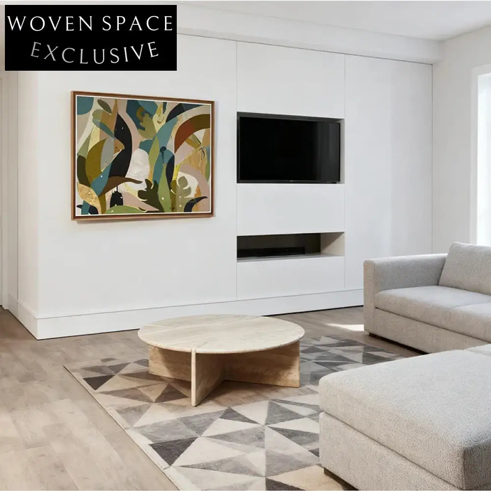 Elegant Round Travertine Stone Wabi Sabi Natural Marble Coffee Table for Modern Homes