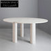 Elegant Round White Marble Natural Stone Dining Table for Modern Dining Rooms
