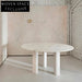 Elegant Round White Marble Natural Stone Dining Table for Modern Dining Rooms