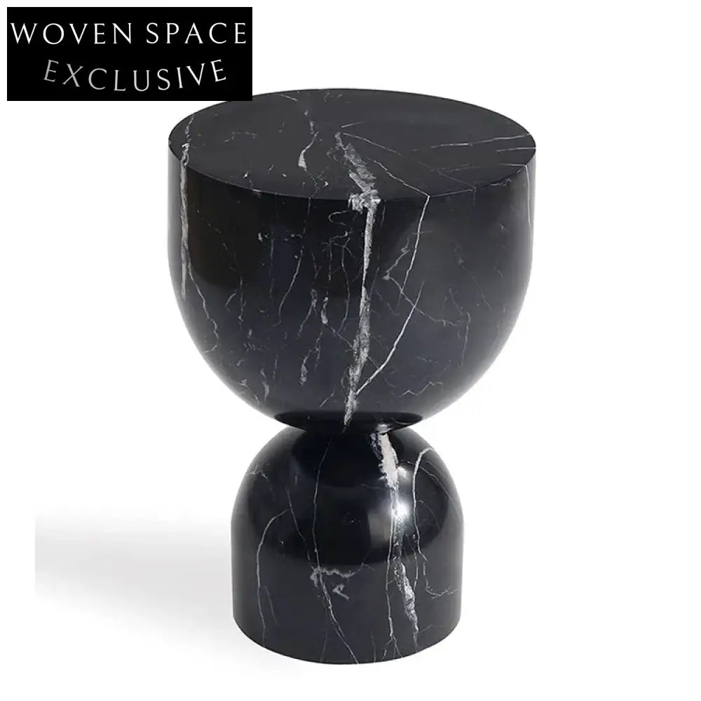 Elegant Round White Marble Top Coffee Table with Gold Metal Base