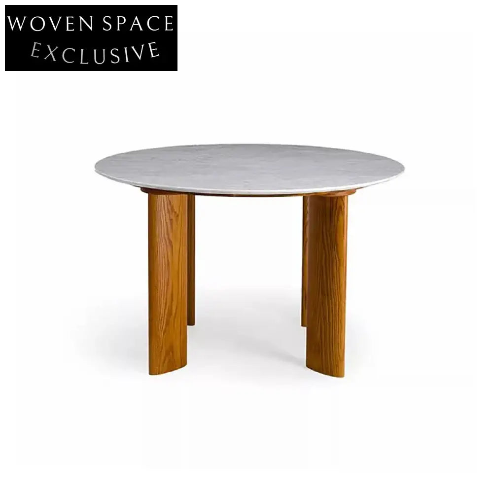 Elegant Round Wood Dining Table for Modern Home Restaurant Hotel Outdoor Use