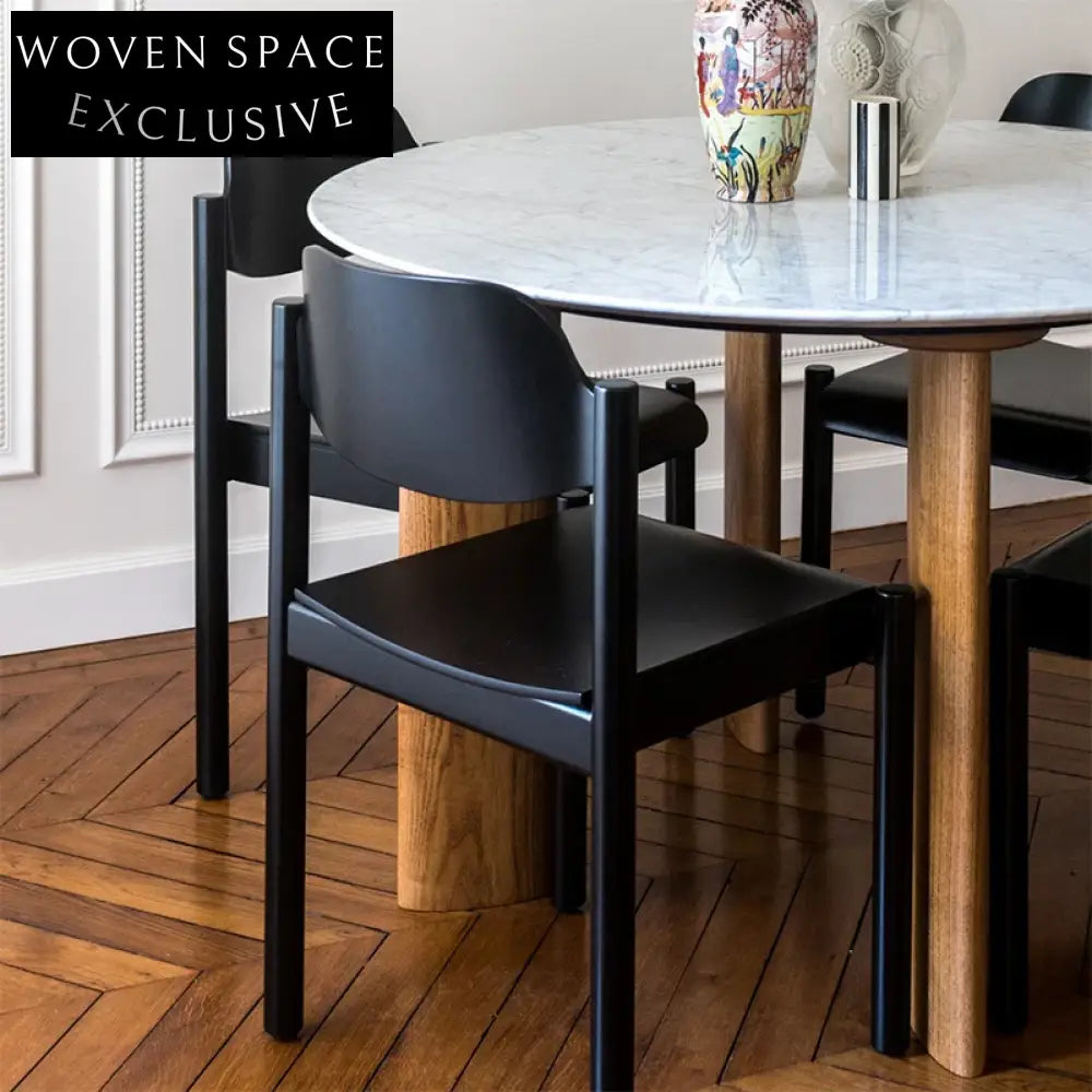 Elegant Round Wood Dining Table for Modern Home Restaurant Hotel Outdoor Use