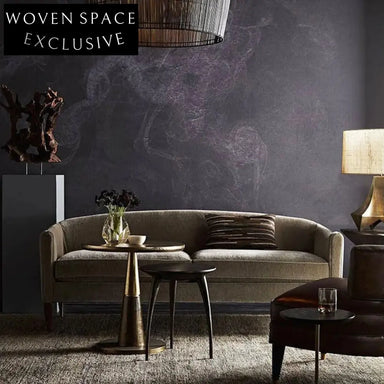 Elegant Round Wood Gold Top Sofa Side Accent Coffee Table