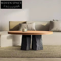 Elegant Round Wooden Coffee Table Set with Durable Base for Living Room