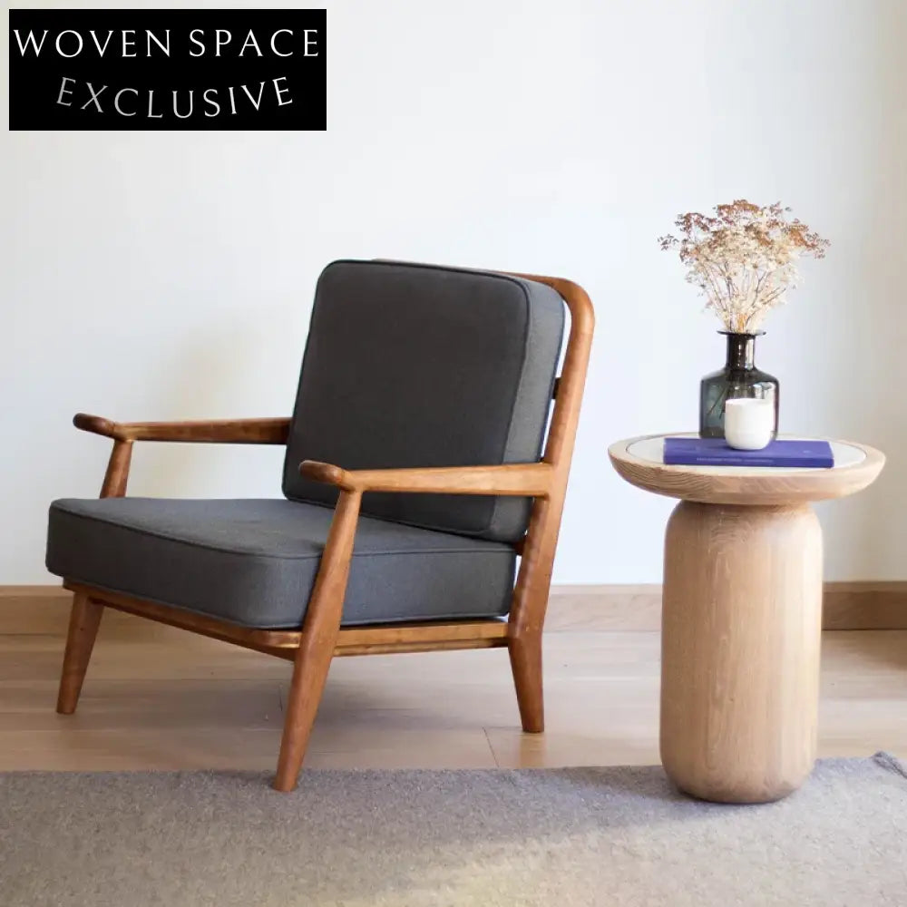 Elegant Round Wooden Marble Top Side Table Modern Accent Coffee Table