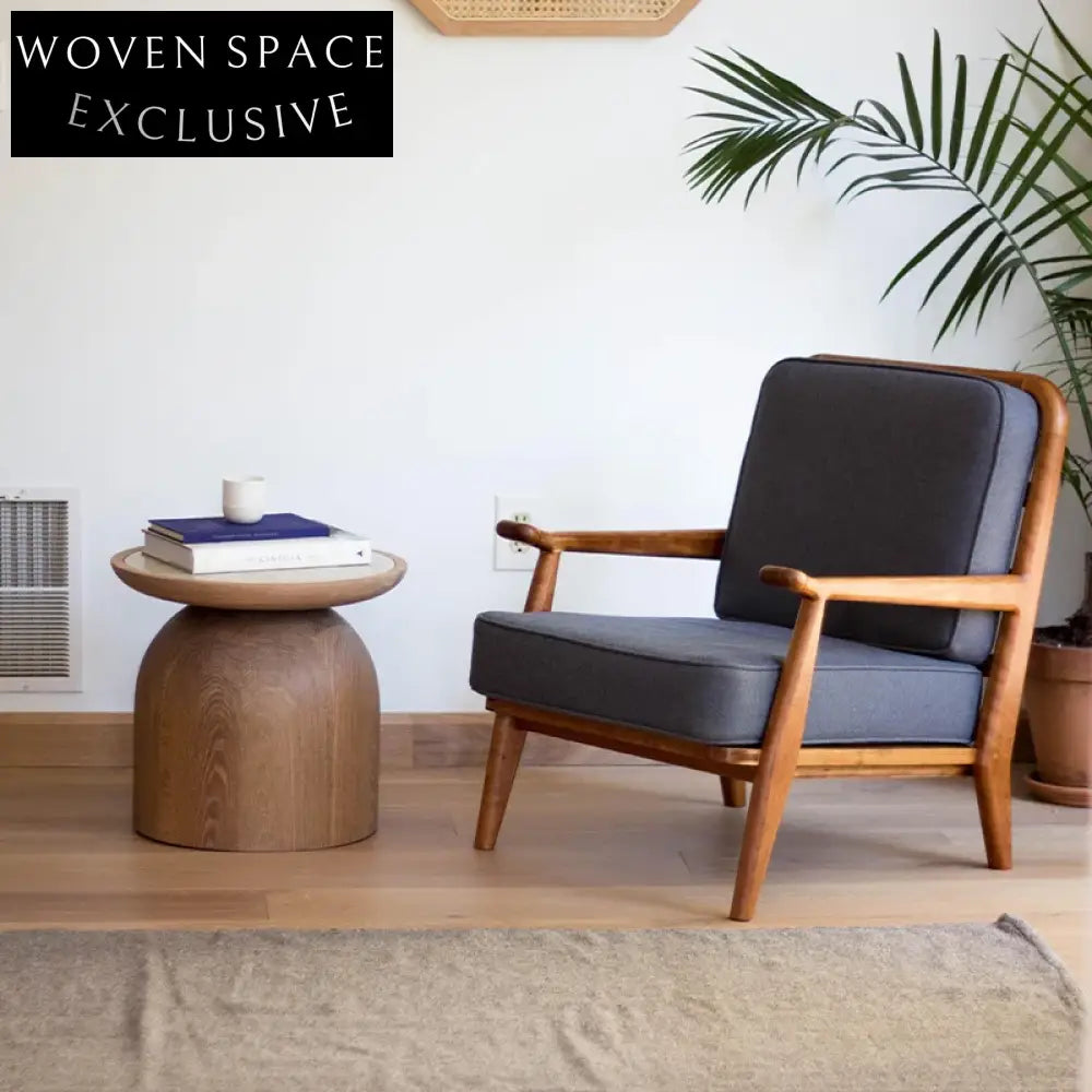 Elegant Round Wooden Marble Top Side Table Modern Accent Coffee Table