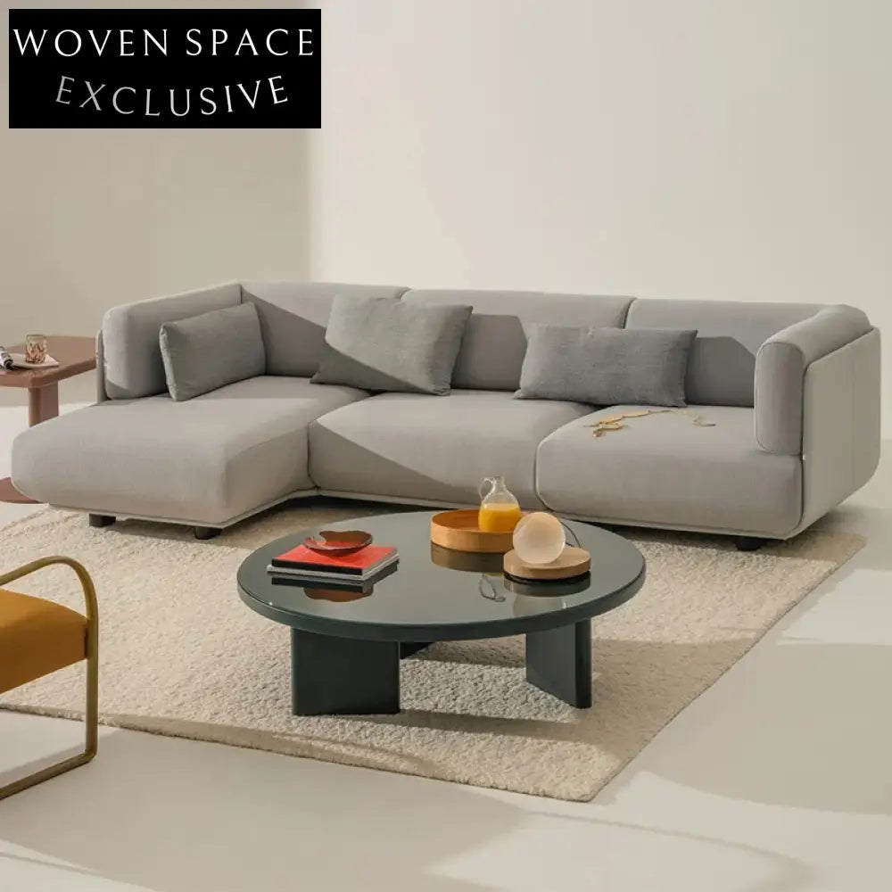 Elegant Round Wooden Wabi-sabi Living Room Coffee Table with Color Options