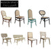 Elegant Rustic Rattan Wood Dining Chair with Round Back, Cafe Style Chair