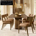 Elegant Scandinavian Oak Dining Chair with Plush Upholstery and Ergonomic Armrests
