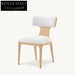 Elegant Scandinavian Oak Dining Chair with Plush Upholstery and Ergonomic Armrests