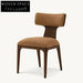 Elegant Scandinavian Oak Dining Chair with Plush Upholstery and Ergonomic Armrests