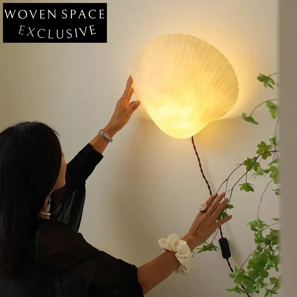 Elegant Shell LED Wall Lamp for Modern Living Room & Bedroom Decor