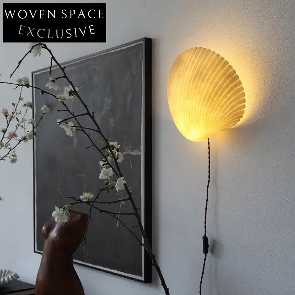 Elegant Shell LED Wall Lamp for Modern Living Room & Bedroom Decor