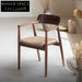 Elegant Solid Ash Wood Dining Chair with Fabric Backrest and Seat
