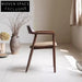 Elegant Solid Ash Wood Dining Chair with Fabric Backrest and Seat