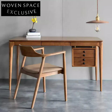 Elegant Solid Ash Wood Dining Chair with Fabric Backrest and Seat