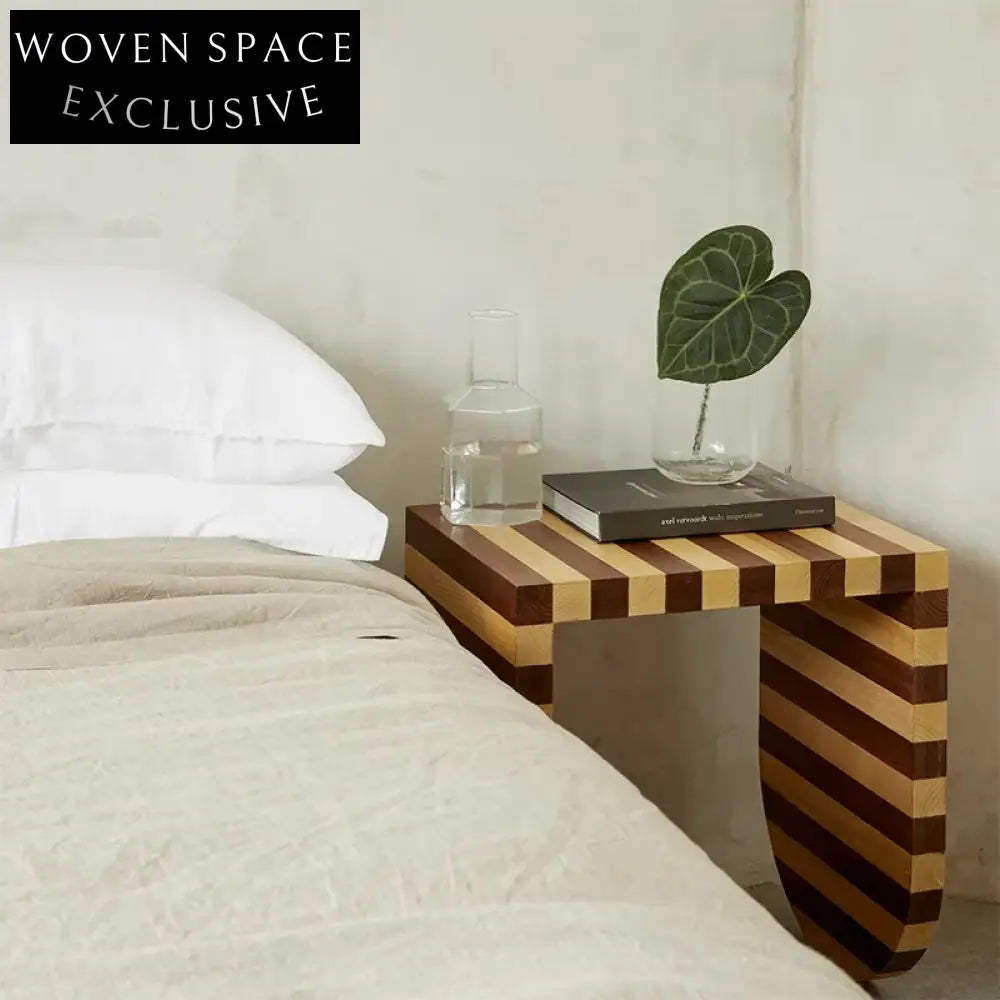 Elegant Solid Ash Wood Fluted Rectangular Modern Living Room Coffee Table