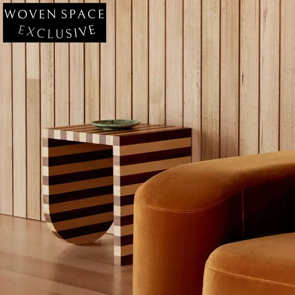 Elegant Solid Ash Wood Fluted Rectangular Modern Living Room Coffee Table