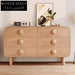Elegant Solid Ash Wood Modern Bedroom Living Room Storage Cabinet