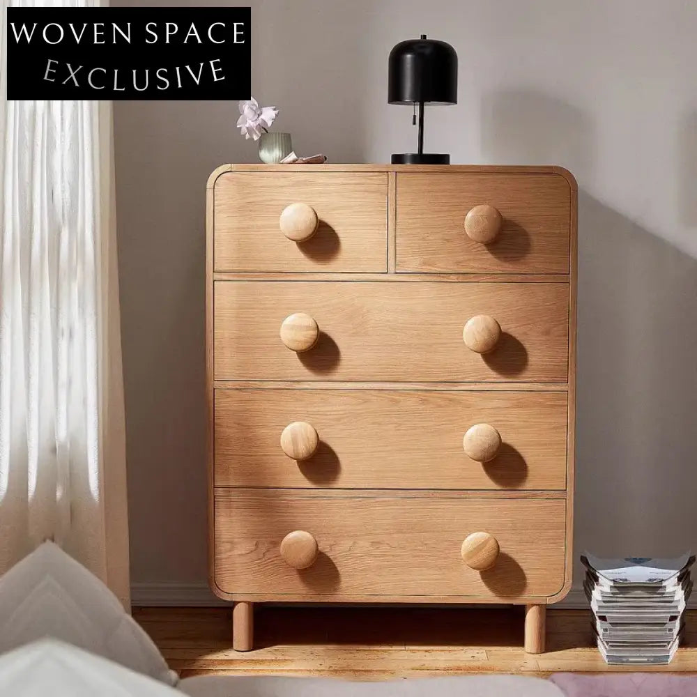 Elegant Solid Ash Wood Modern Bedroom Living Room Storage Cabinet