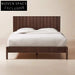 Elegant Solid Ash Wood Platform Bed Frame - Modern Design, Queen & King Sizes