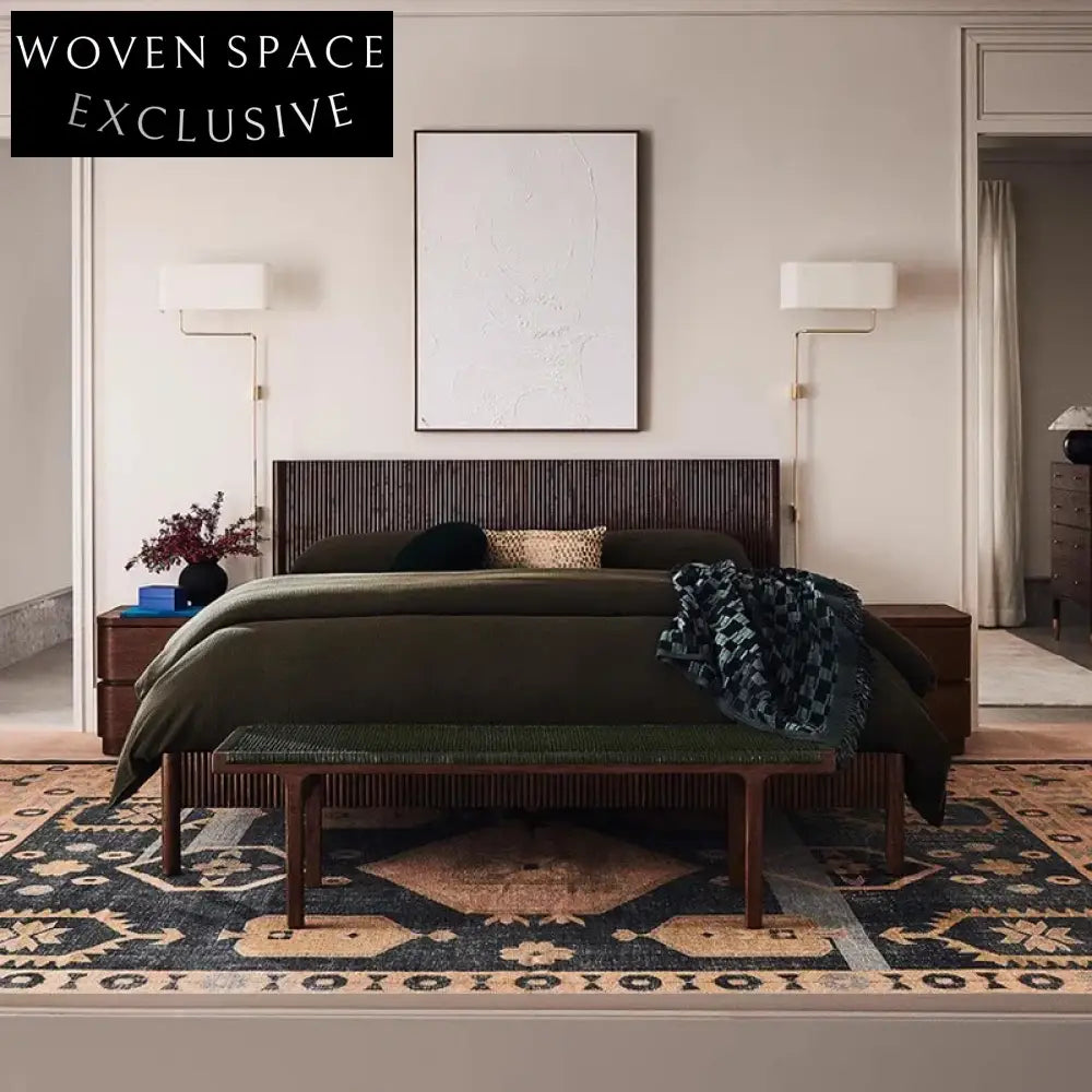 Elegant Solid Ash Wood Platform Bed Frame - Modern Design, Queen & King Sizes