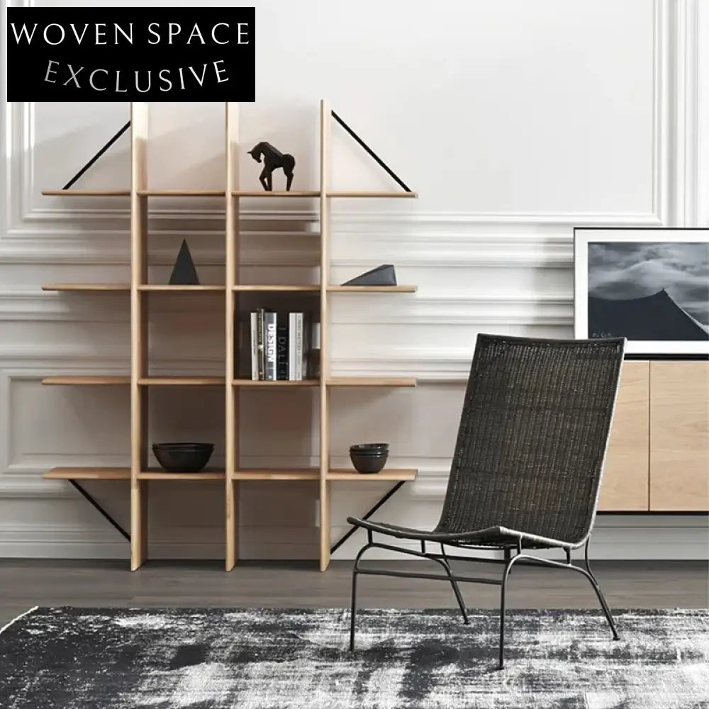 Elegant Solid Ash Wood Wall Storage Cabinet, Modern Design for Home Office Bedroom