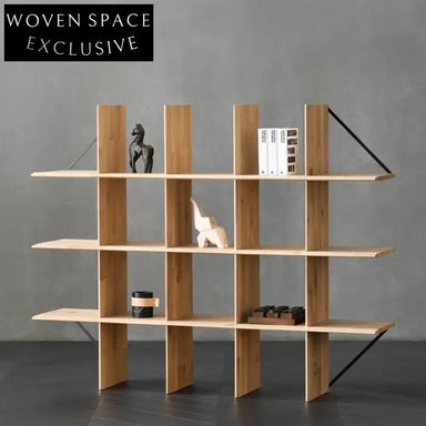 Elegant Solid Ash Wood Wall Storage Cabinet, Modern Design for Home Office Bedroom