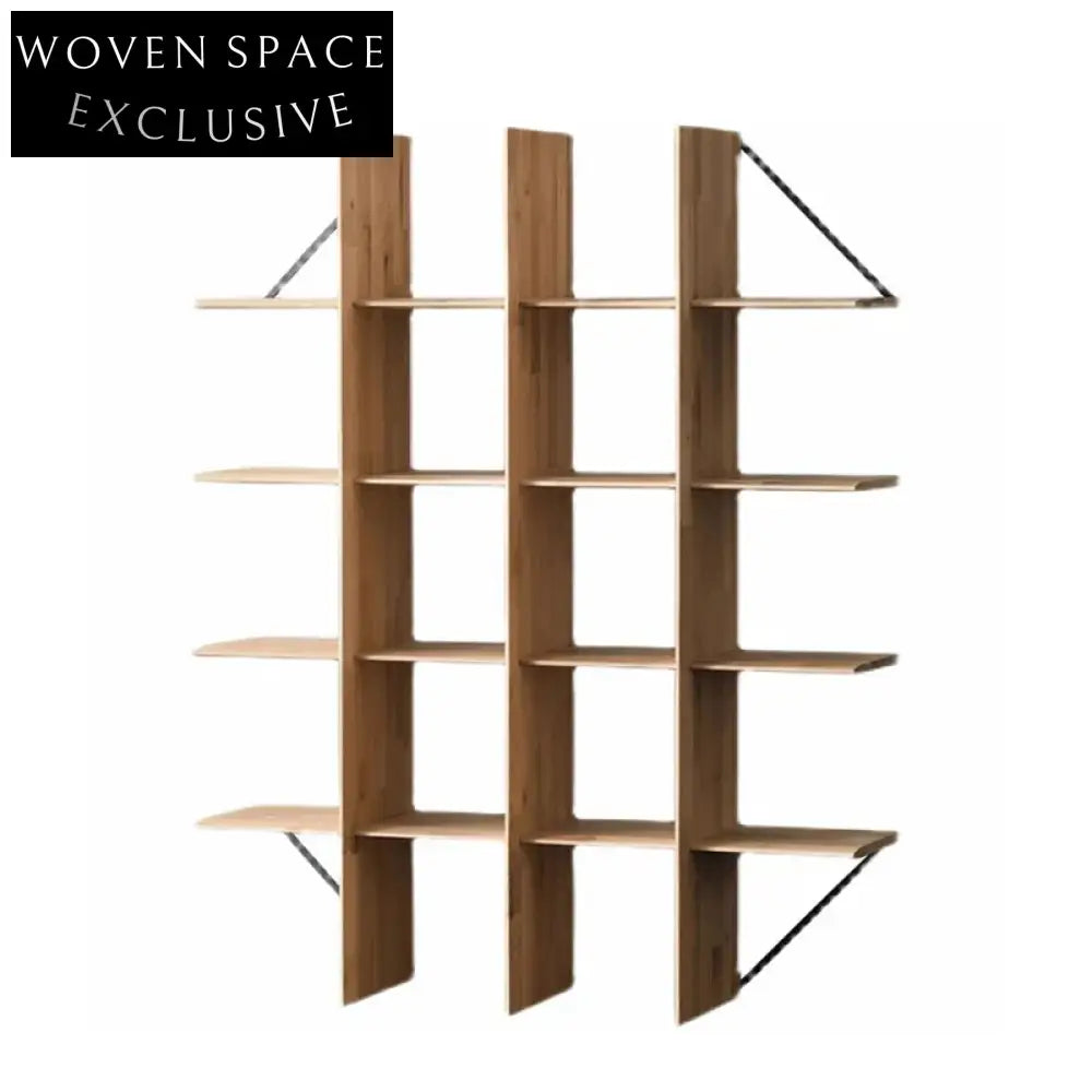 Elegant Solid Ash Wood Wall Storage Cabinet, Modern Design for Home Office Bedroom