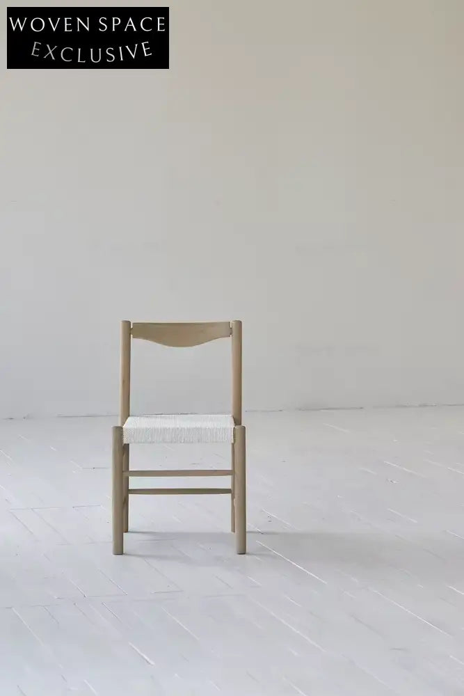 Elegant Nordic Japandi Solid Oak Dining Chair, Comfortable Fabric Accent Seat