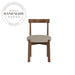 Elegant Solid Oak Wood Dining Chair with Upholstered Fabric Seat