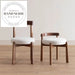 Elegant Solid Oak Wood Dining Chair with Upholstered Fabric Seat