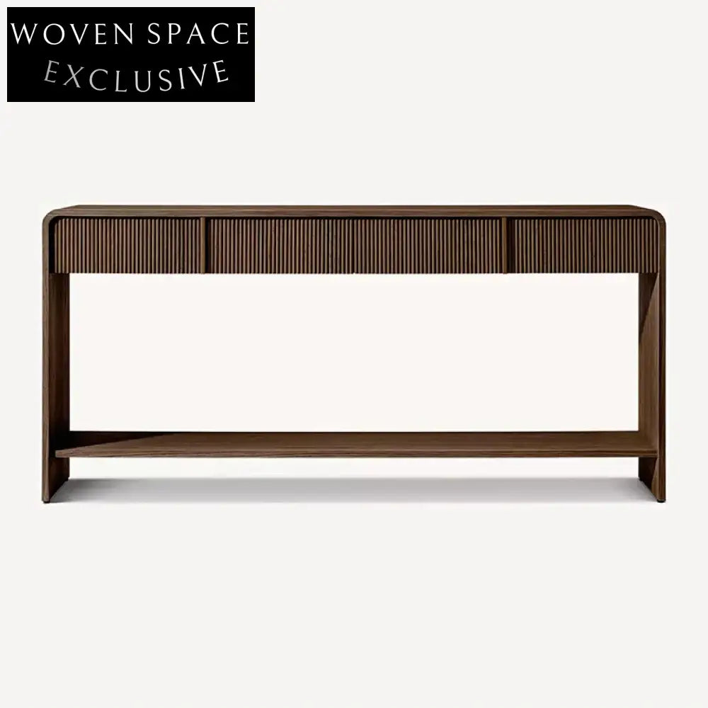 Elegant Solid Oak Wood Modern Minimalist Console Dressing Table for Entryway