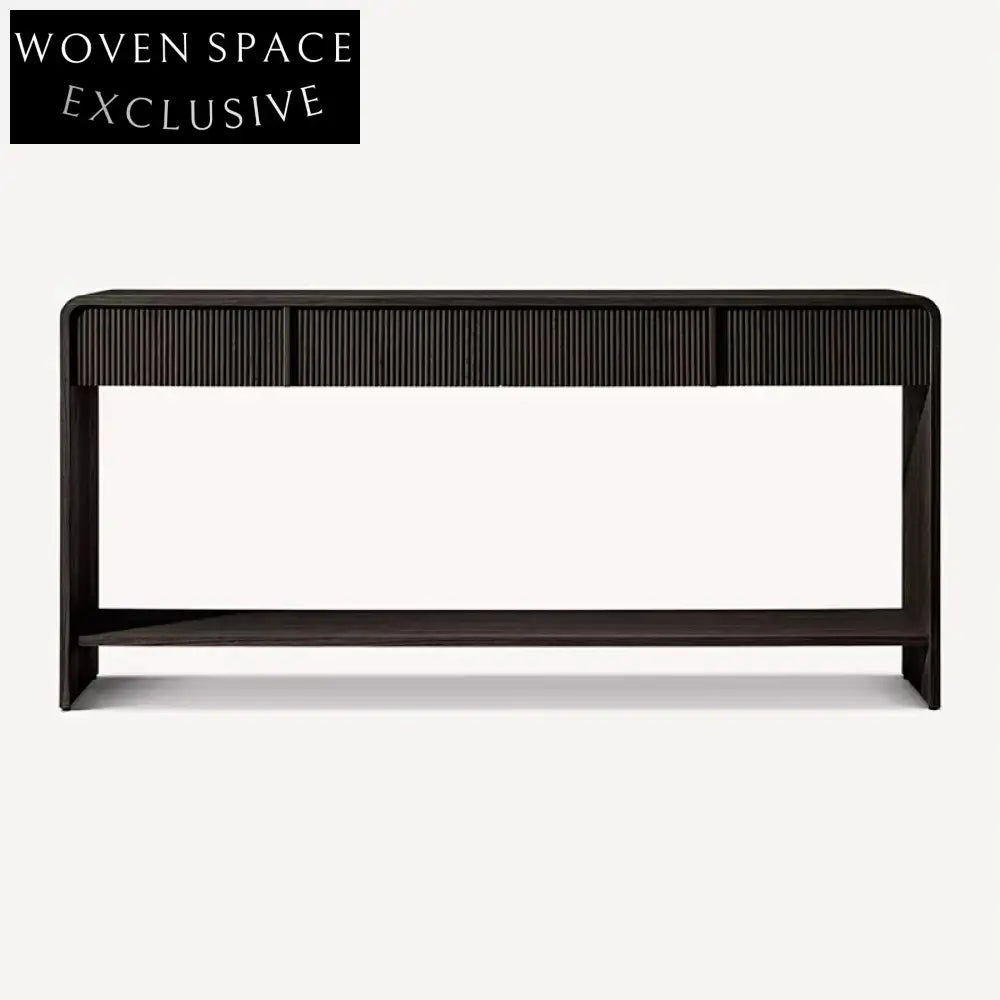 Elegant Solid Oak Wood Modern Minimalist Console Dressing Table for Entryway