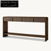 Elegant Solid Oak Wood Modern Minimalist Console Dressing Table for Entryway