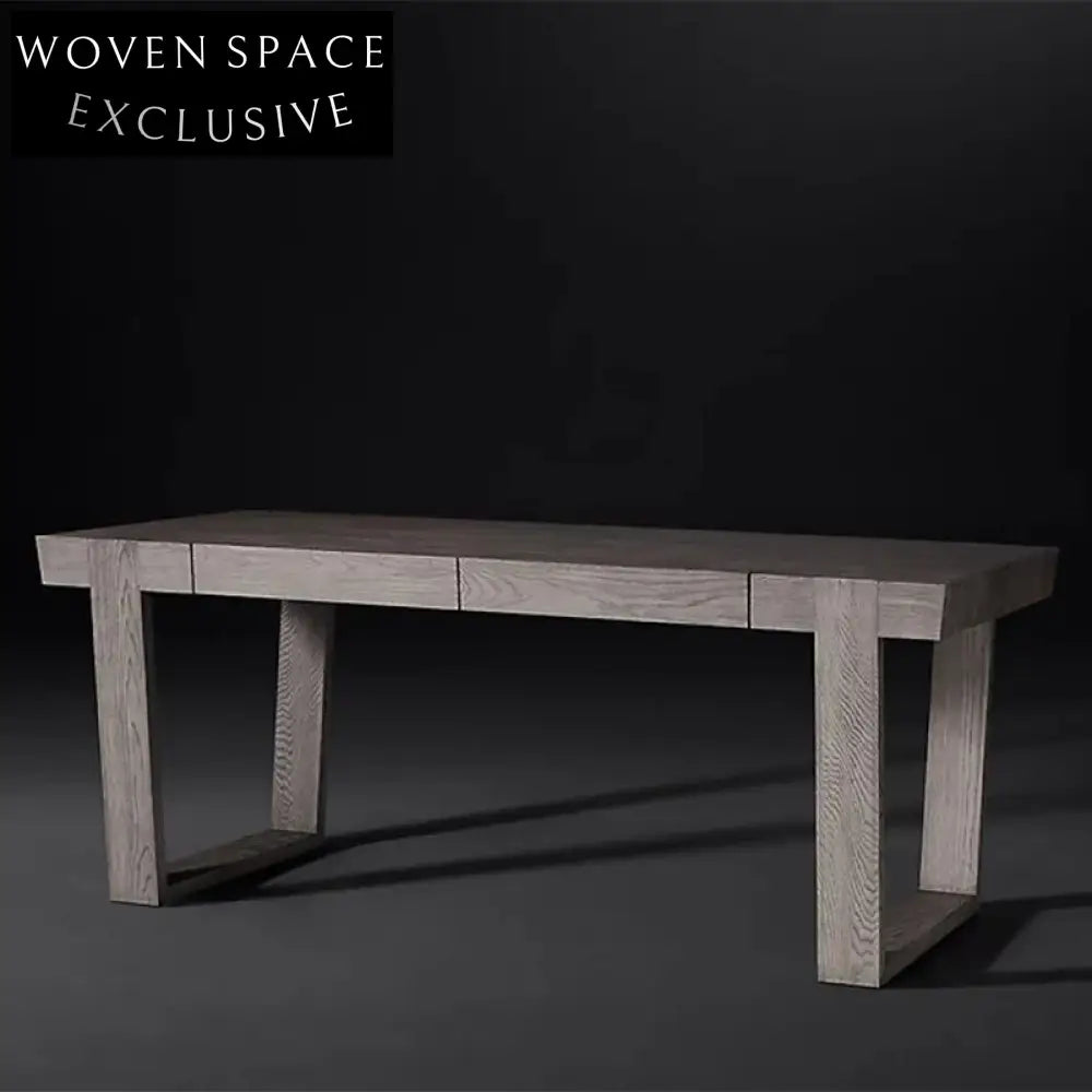 Elegant Solid Oak Wood Modern Office Desk and Home Dressing Table