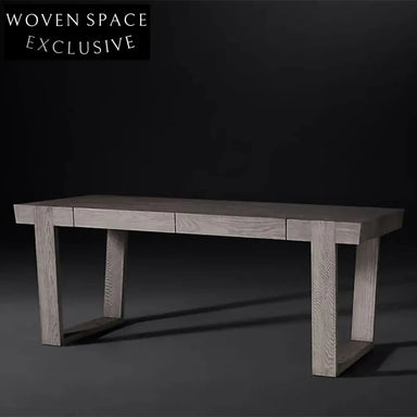 Elegant Solid Oak Wood Modern Office Desk and Home Dressing Table